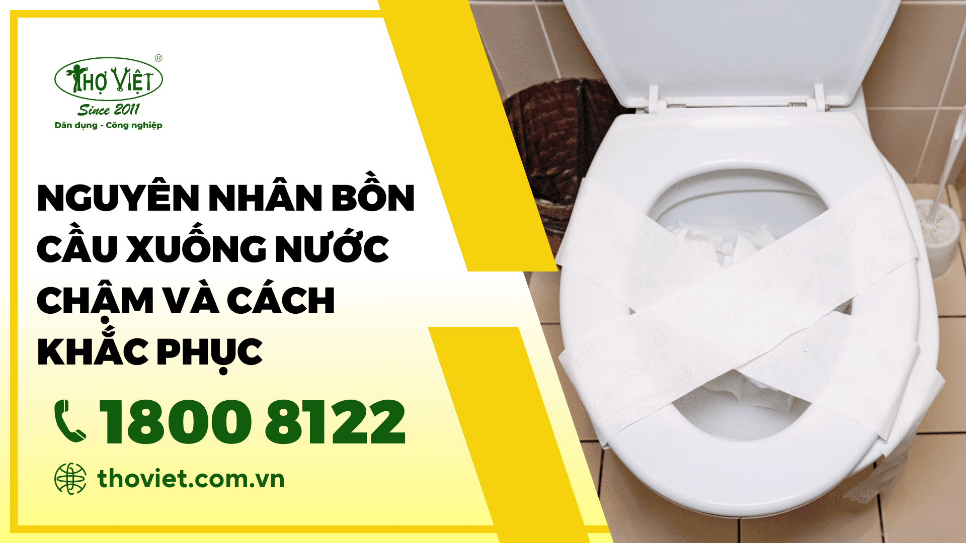 Nguyên nhân bồn cầu xuống nước chậm và cách khắc phục