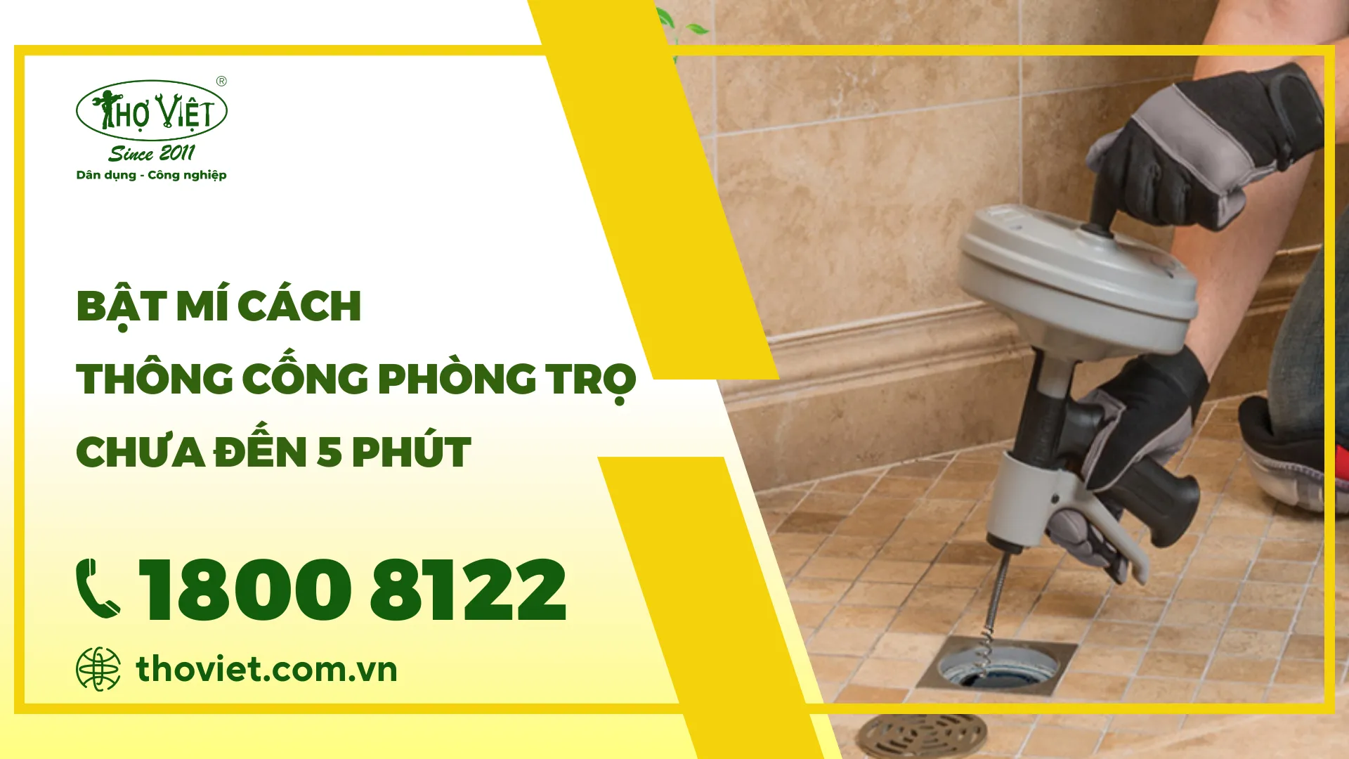 Bật mí cách thông cống phòng trọ chưa đến 5 phút