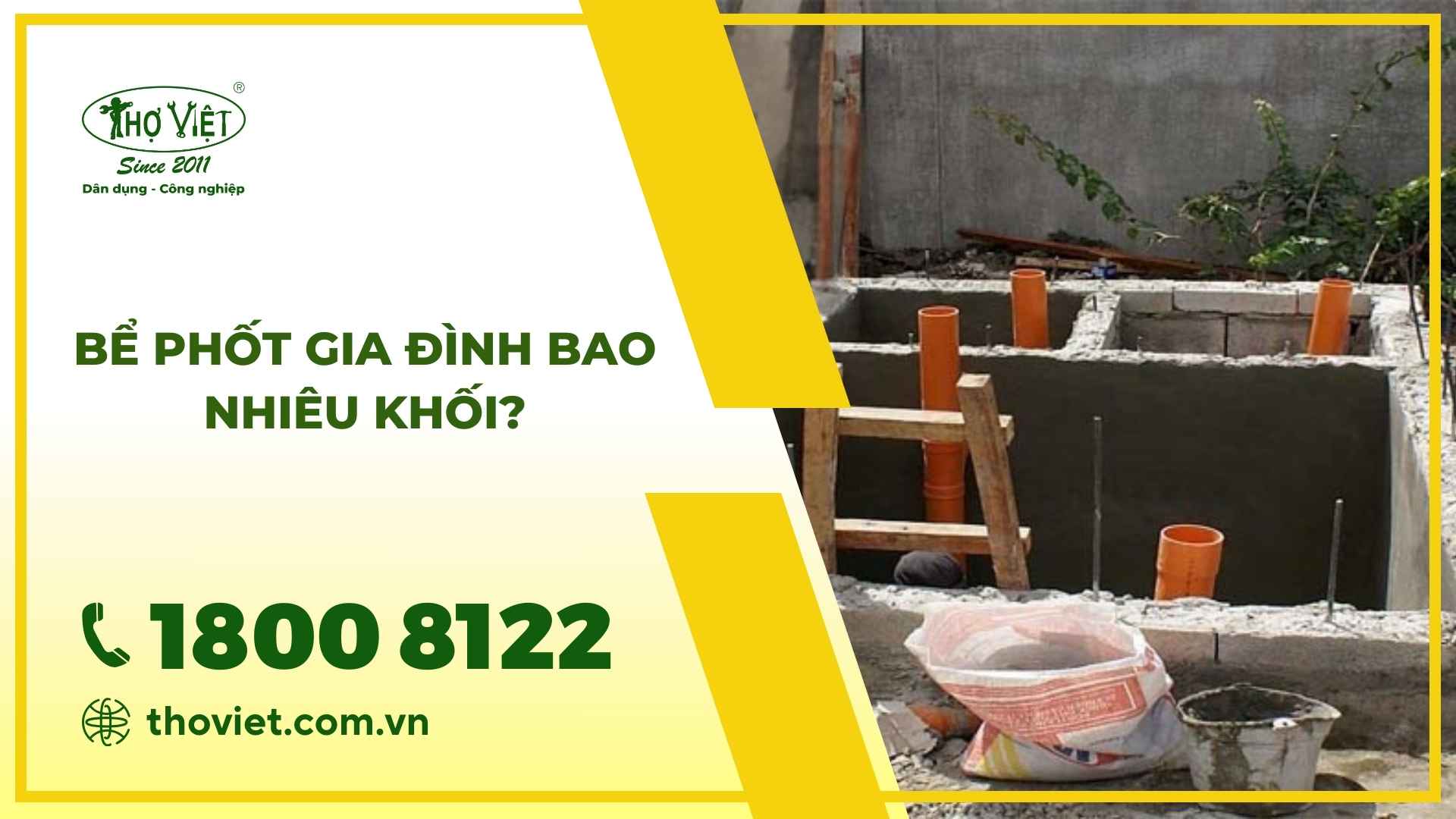 Bể phốt gia đình bao nhiêu khối