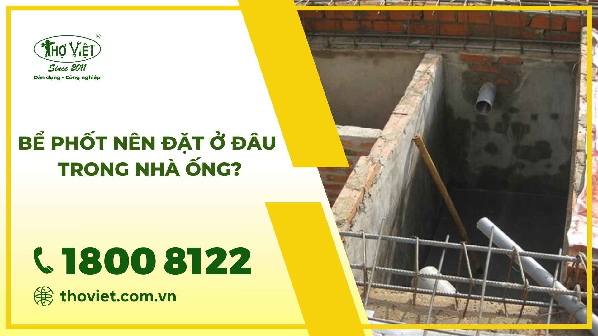 Bể phốt nên đặt ở đâu trong nhà ống