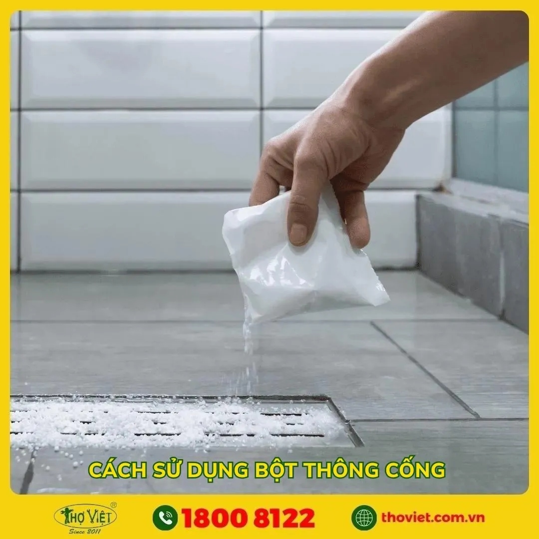 Cách sử dụng bột thông cống