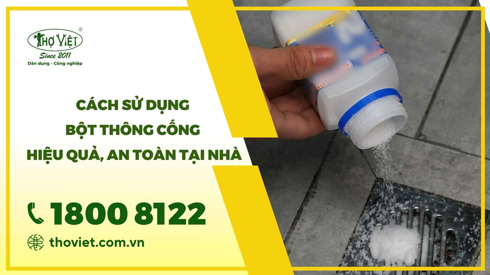 Cách sử dụng bột thông cống