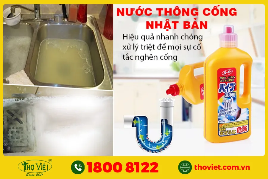 Những lưu ý quan trọng bạn cần biết khi sử dụng nước thông cống Nhật Bản