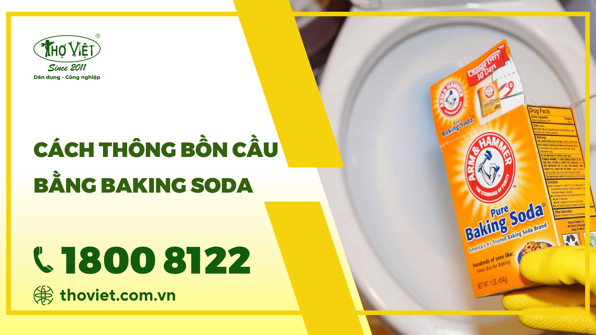 3 Cách thông bồn cầu bằng Baking Soda siêu dễ