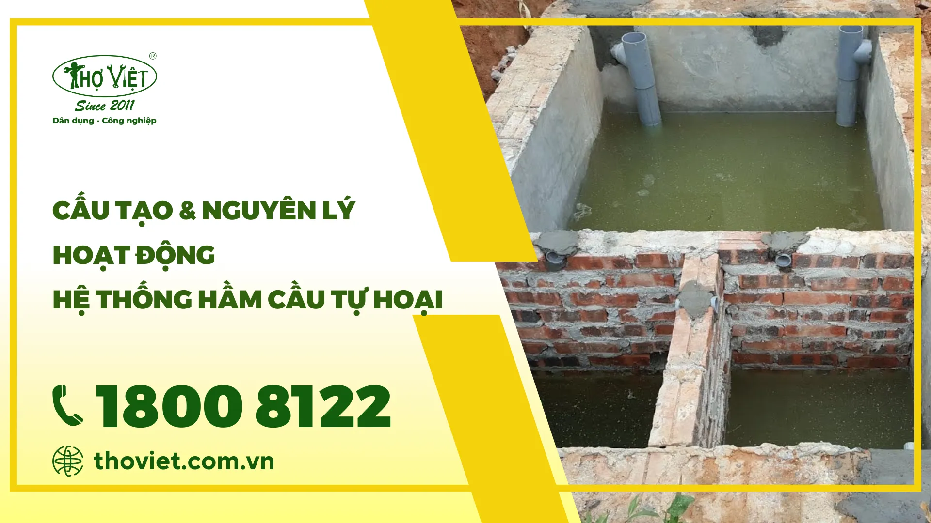 Hệ thống hầm cầu tự hoại: Cấu tạo & Nguyên lý