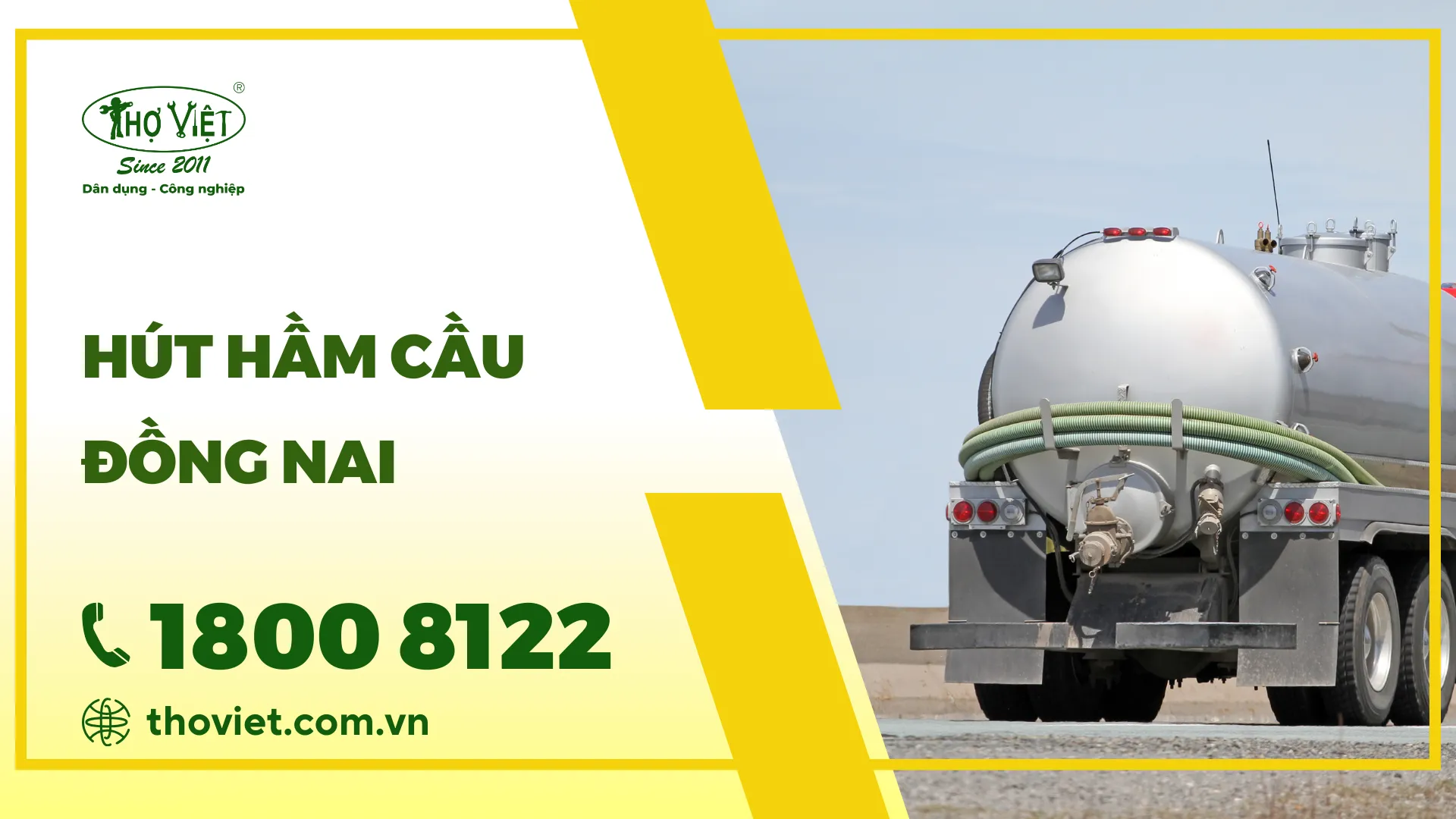 Dịch vụ hút hầm cầu Đồng Nai - Gọi 1800 8122