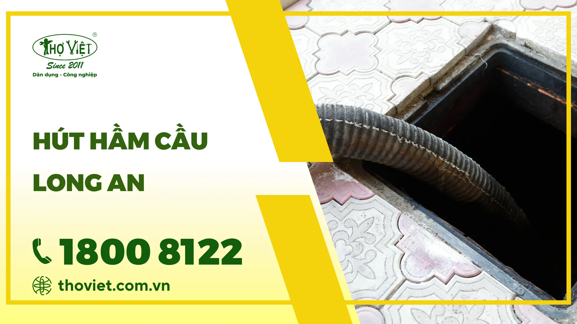Dịch vụ hút hầm cầu Long An - Gọi 1800 8122