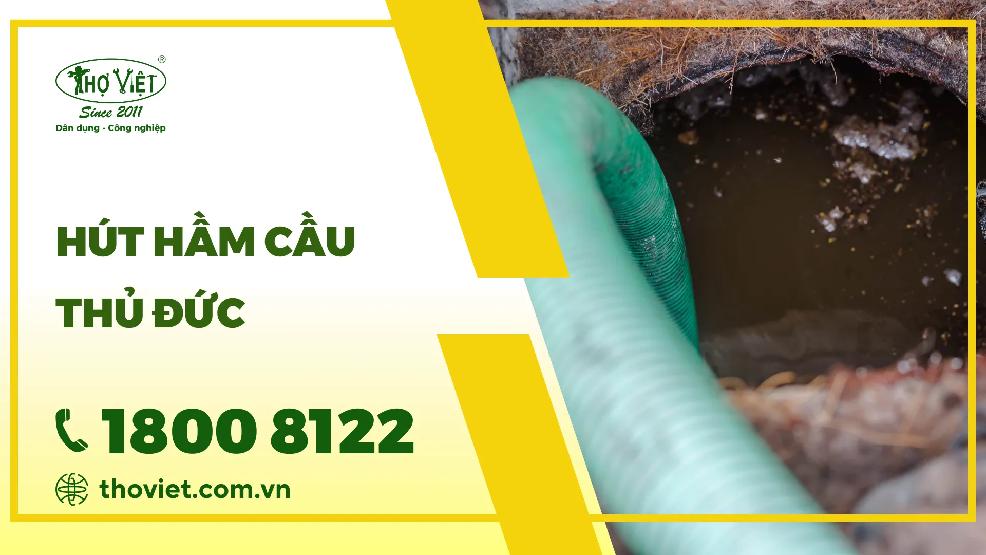 Dịch vụ hút hầm cầu quận Thủ Đức - Gọi 1800 8122