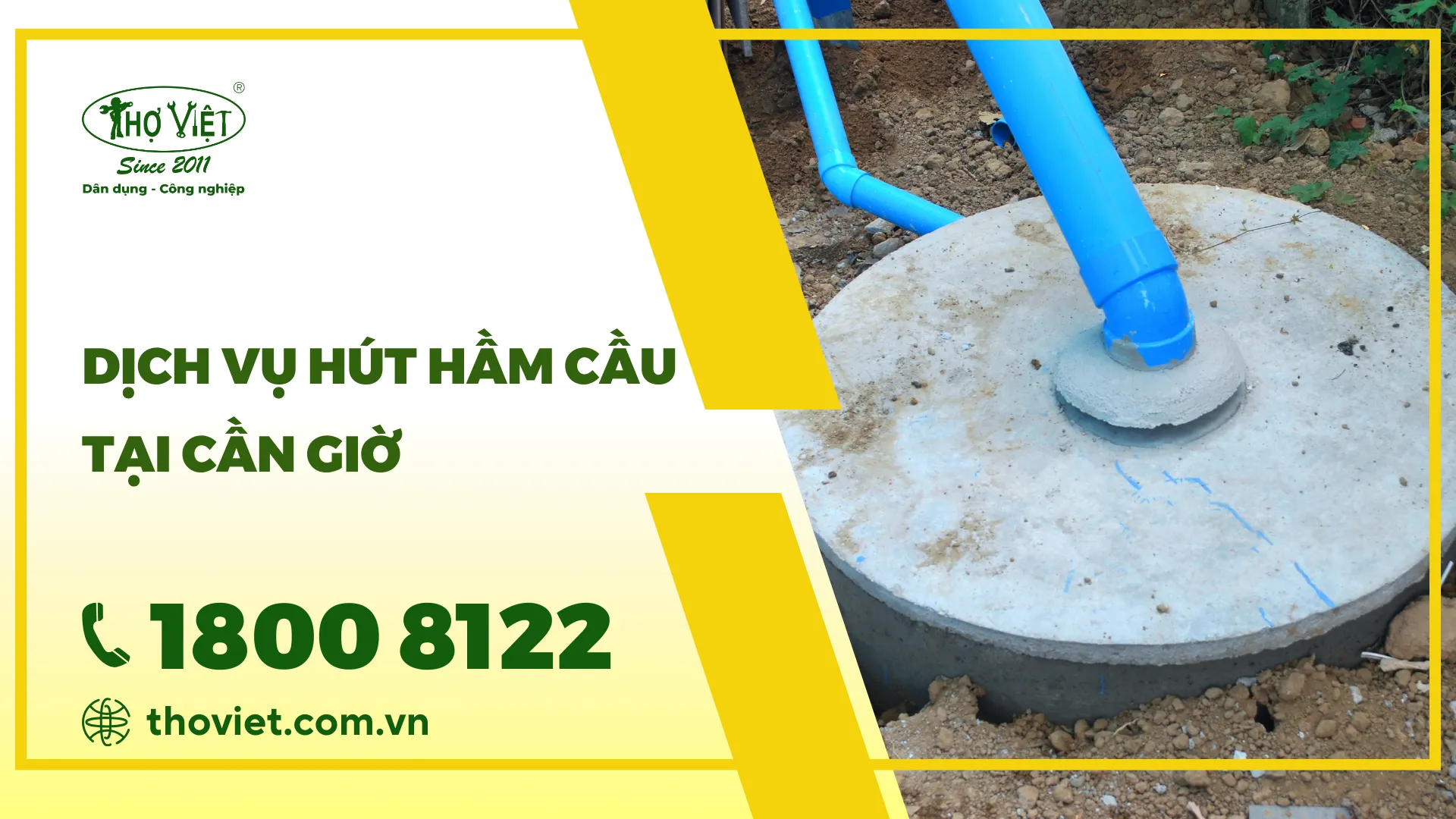Dịch vụ hút hầm cầu Cần Giờ - Gọi 1800 8122
