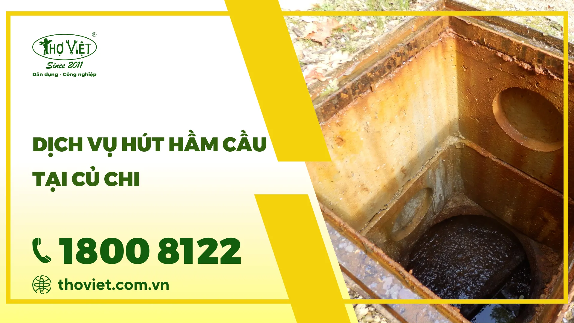 Dịch vụ hút hầm cầu Củ Chi - Gọi 1800 8122