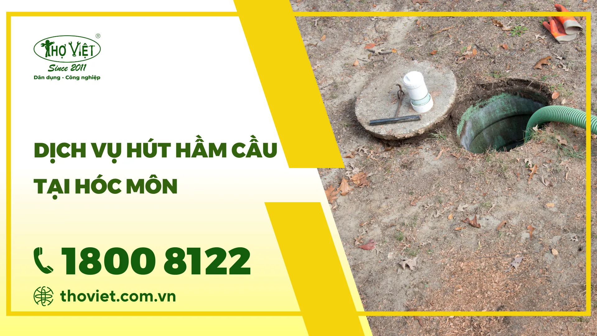 Dịch vụ hút hầm cầu Hóc Môn - Gọi 1800 8122