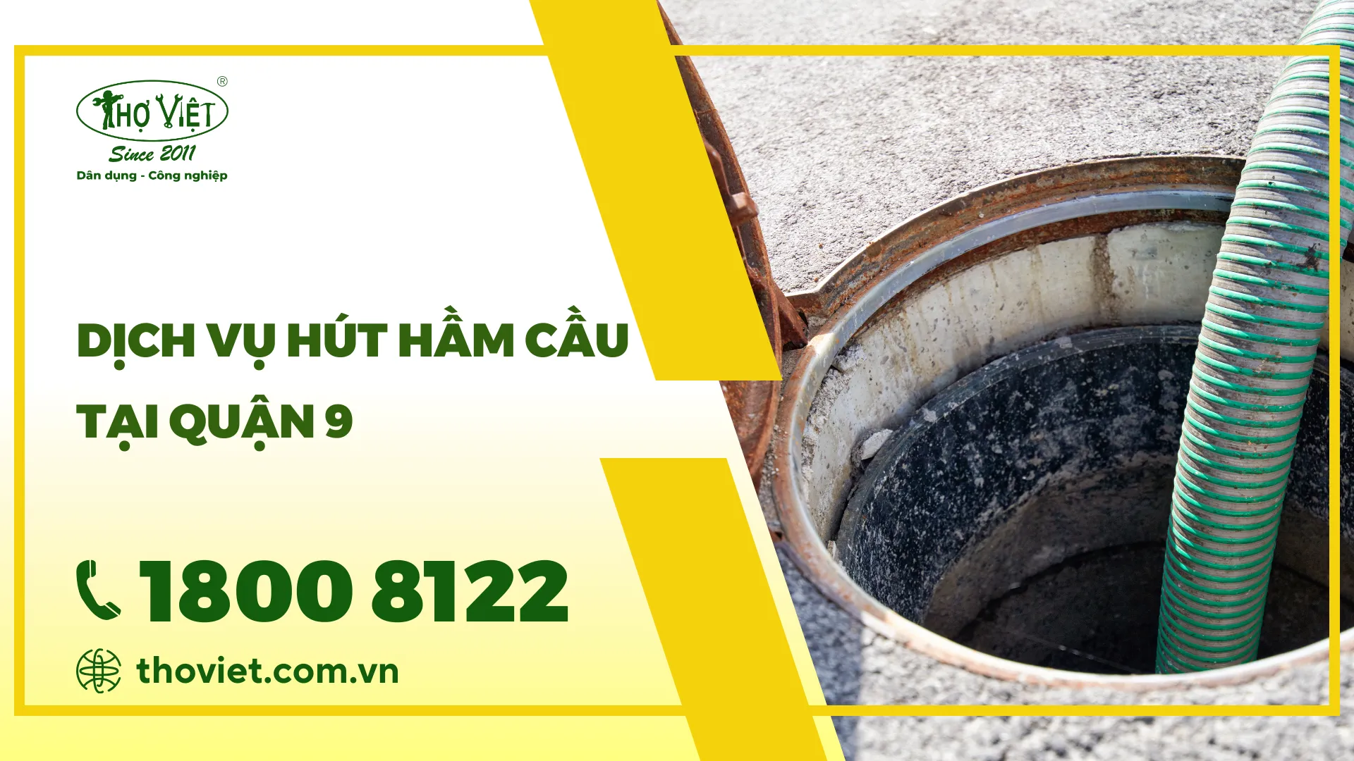 Dịch vụ hút hầm cầu Quận 9 - 280k/ Khối