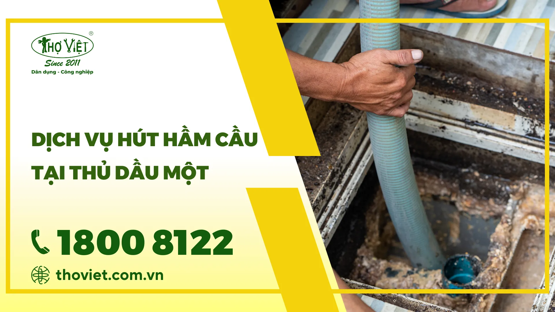 Dịch vụ hút hầm cầu Thủ Dầu Một - Gọi 1800 8122
