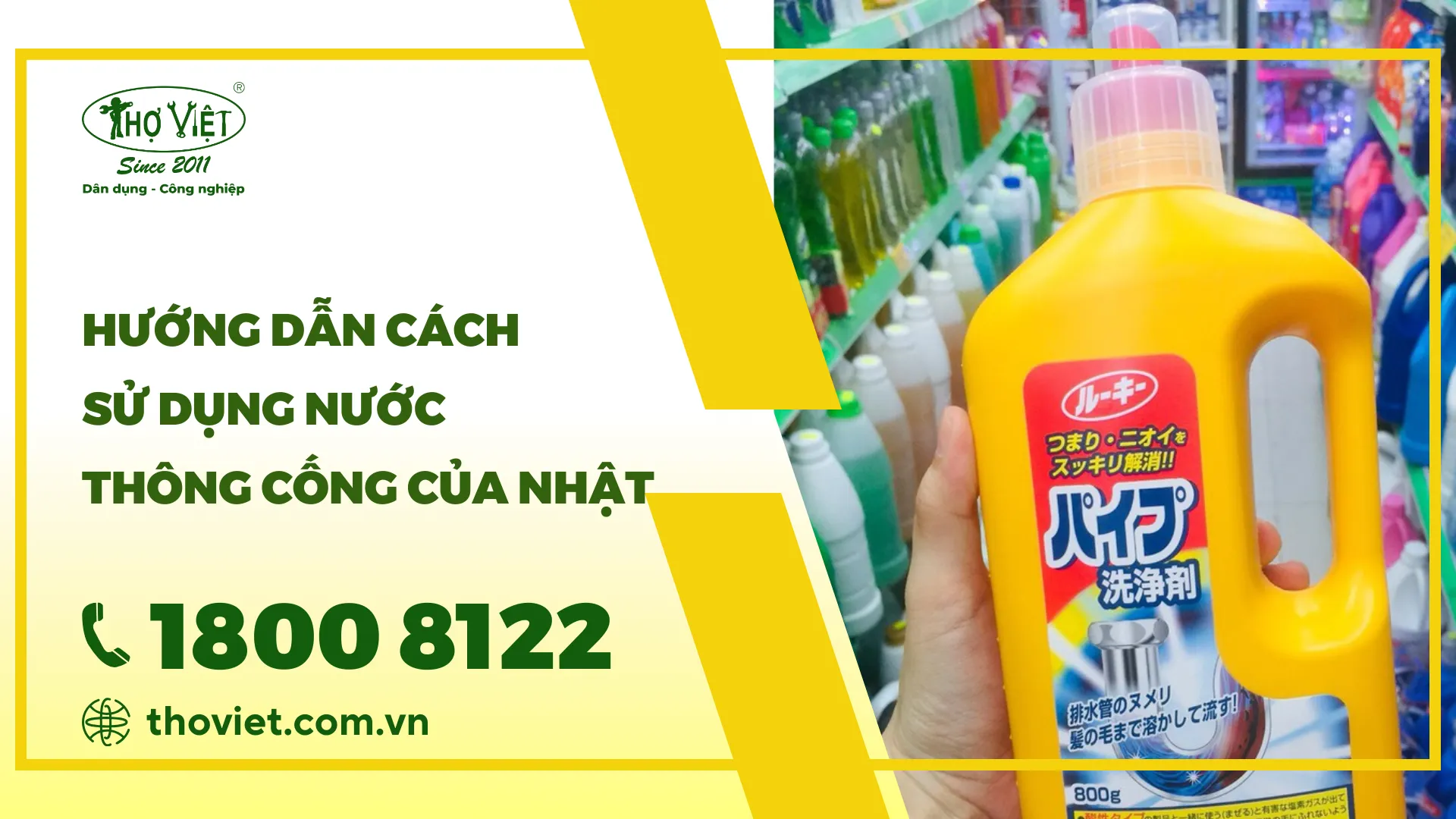 Hướng dẫn cách sử dụng nước thông cống của Nhật