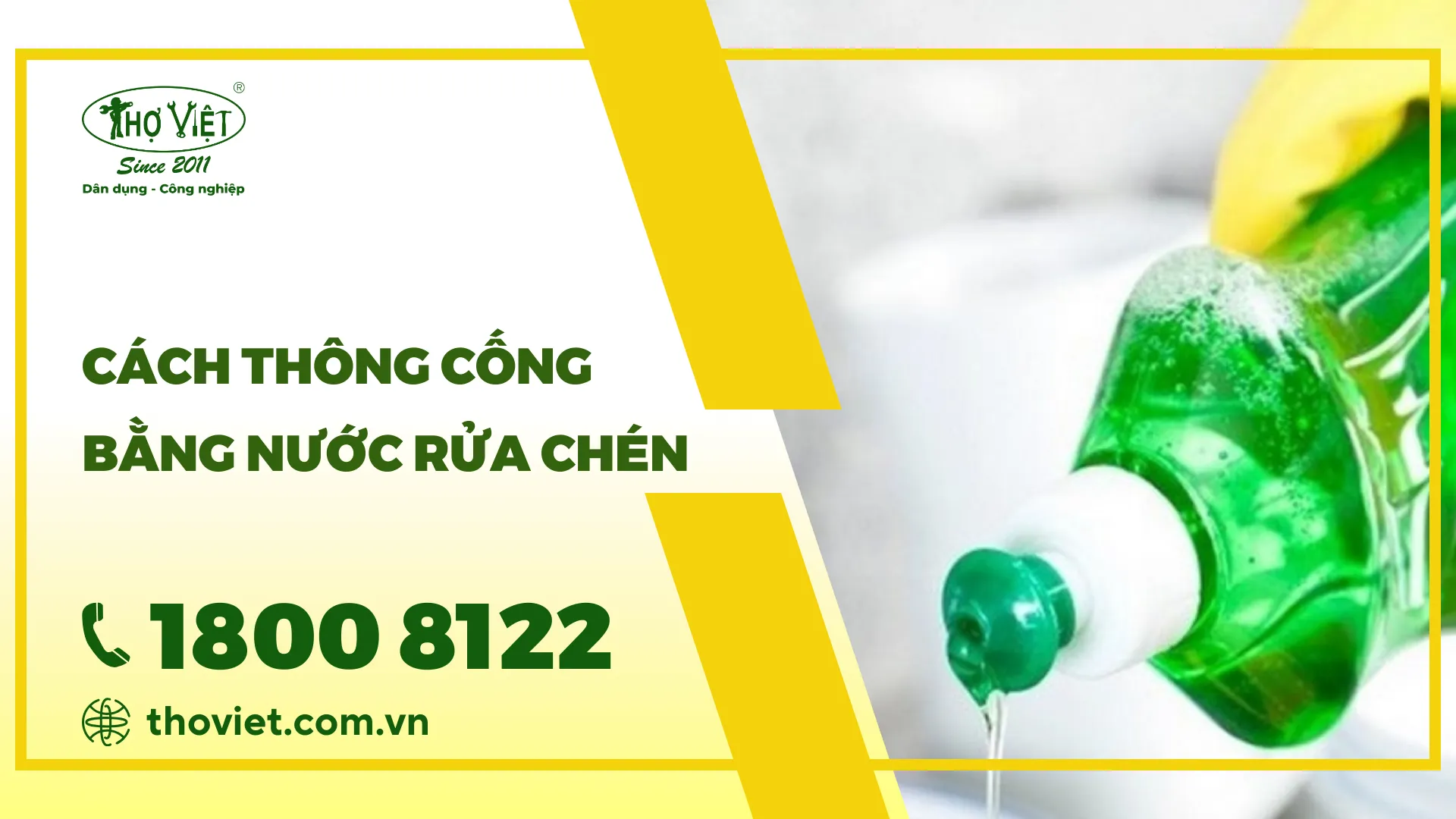 Bật mí cách thông cống bằng nước rửa chén cực kỳ dễ dàng