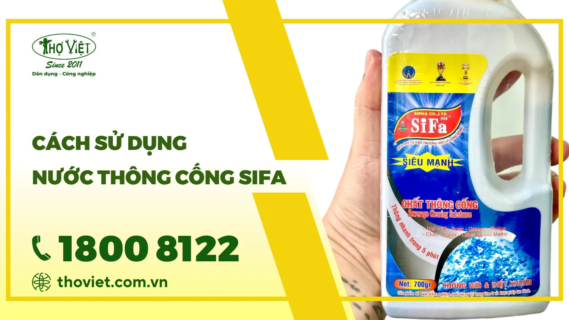 Hướng dẫn cách sử dụng nước thông cống Sifa cực kỳ đơn giản