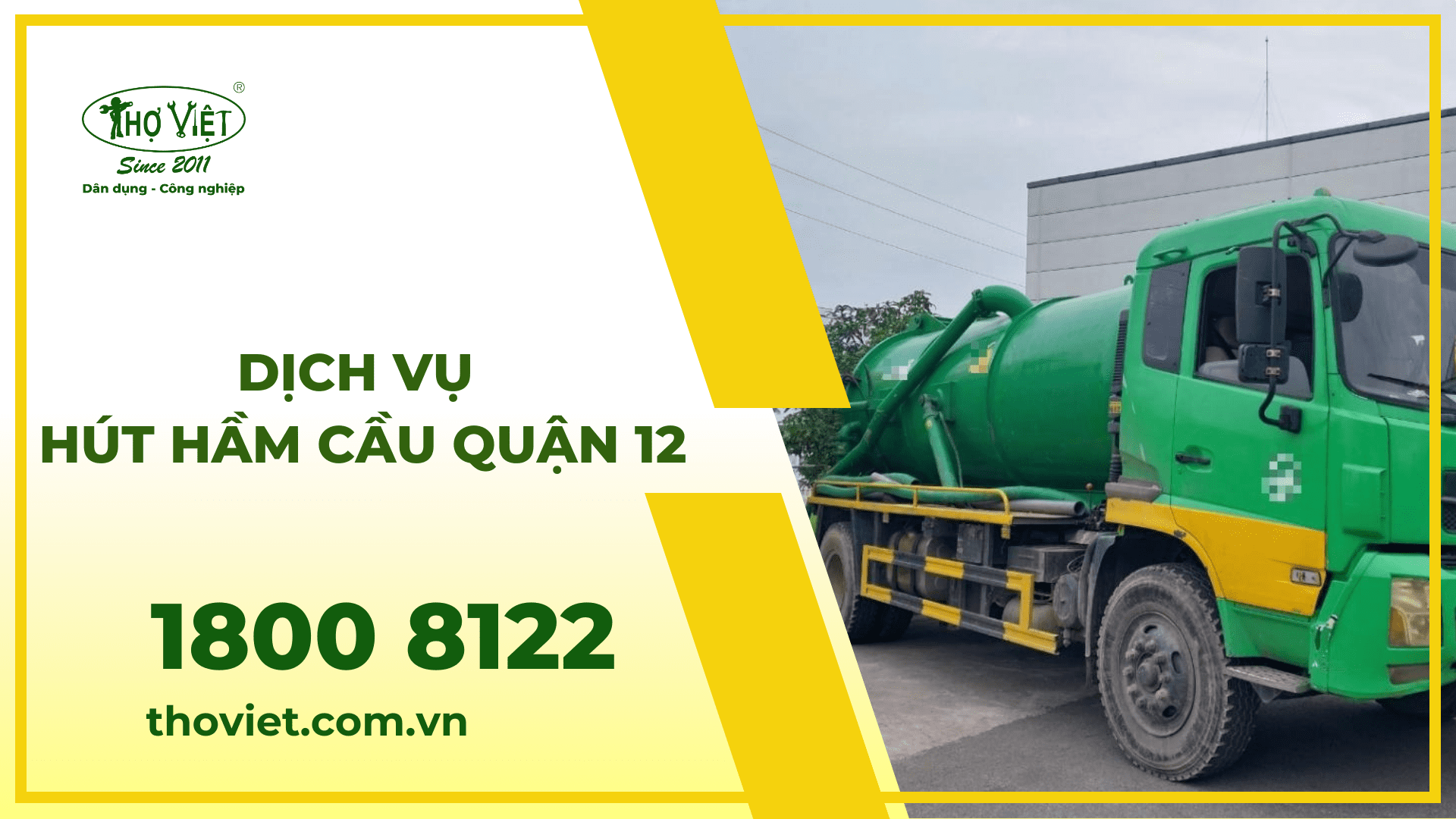 Hút hầm cầu quận 12 tại Thợ Việt
