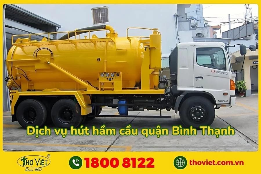 Quy trình hút hầm cầu tại quận Bình Thạnh - Thợ Việt