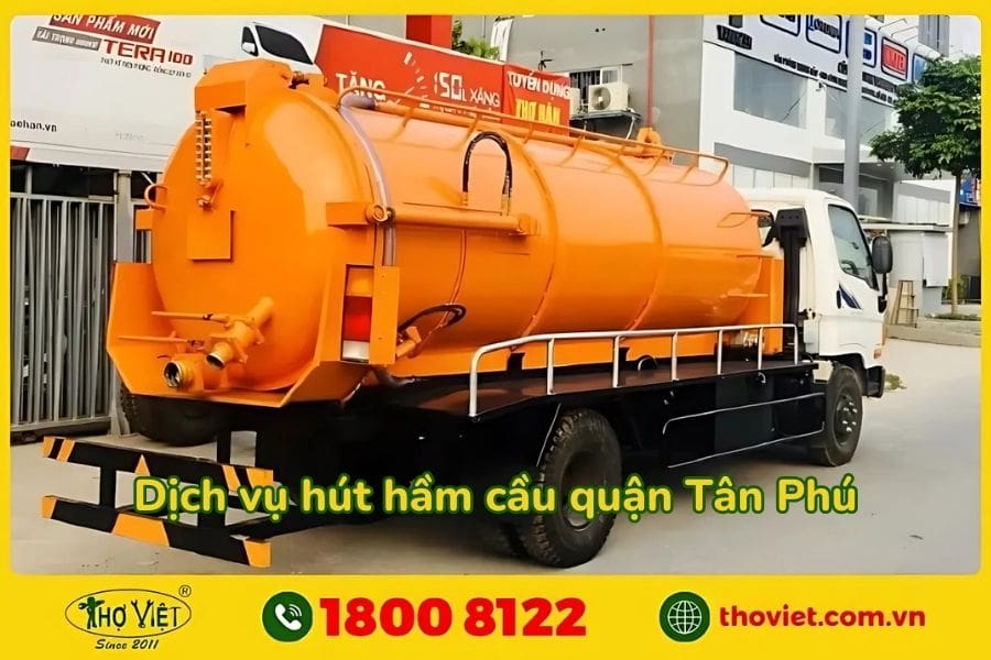 Quy trình hút hầm cầu tại quận Tân Phú - Thợ Việt