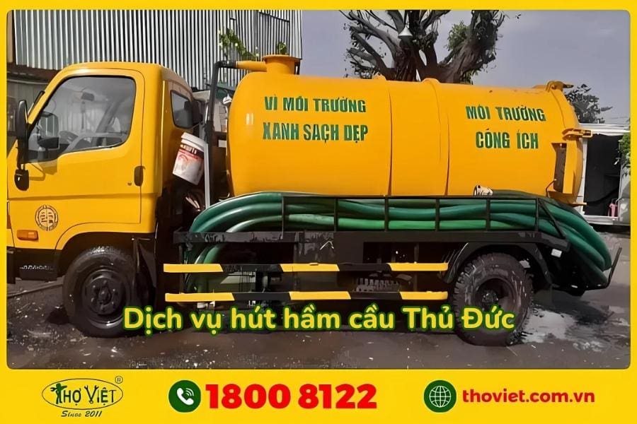 Quy trình hút hầm cầu tại quận Thủ Đức - Thợ Việt