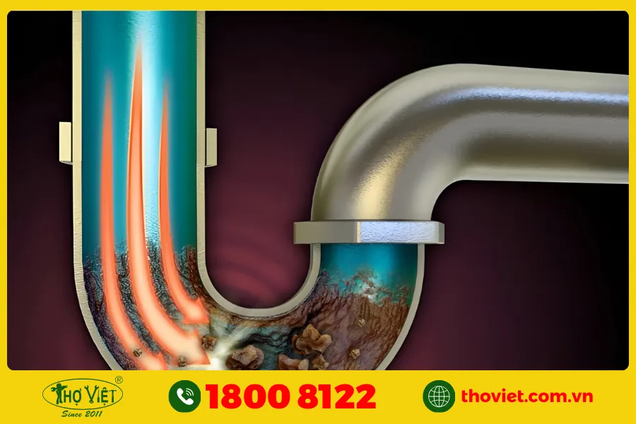 Ống thoát khí bị nghẹt