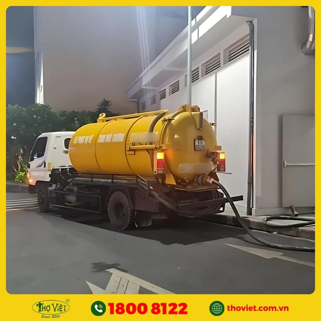 Quy trình hút hầm cầu tại Dĩ An của Thợ Việt