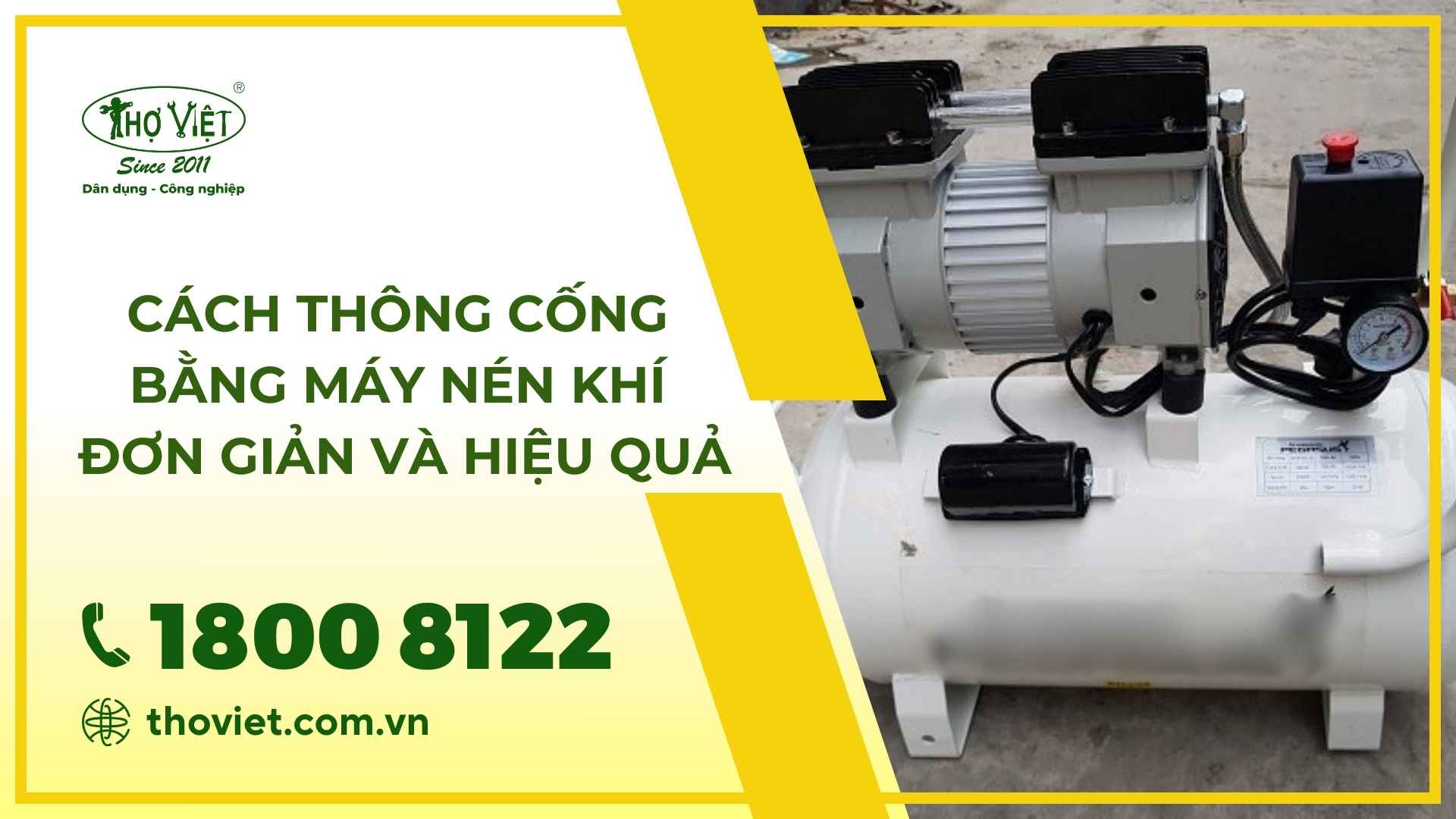 Thông cống bằng máy nén khí