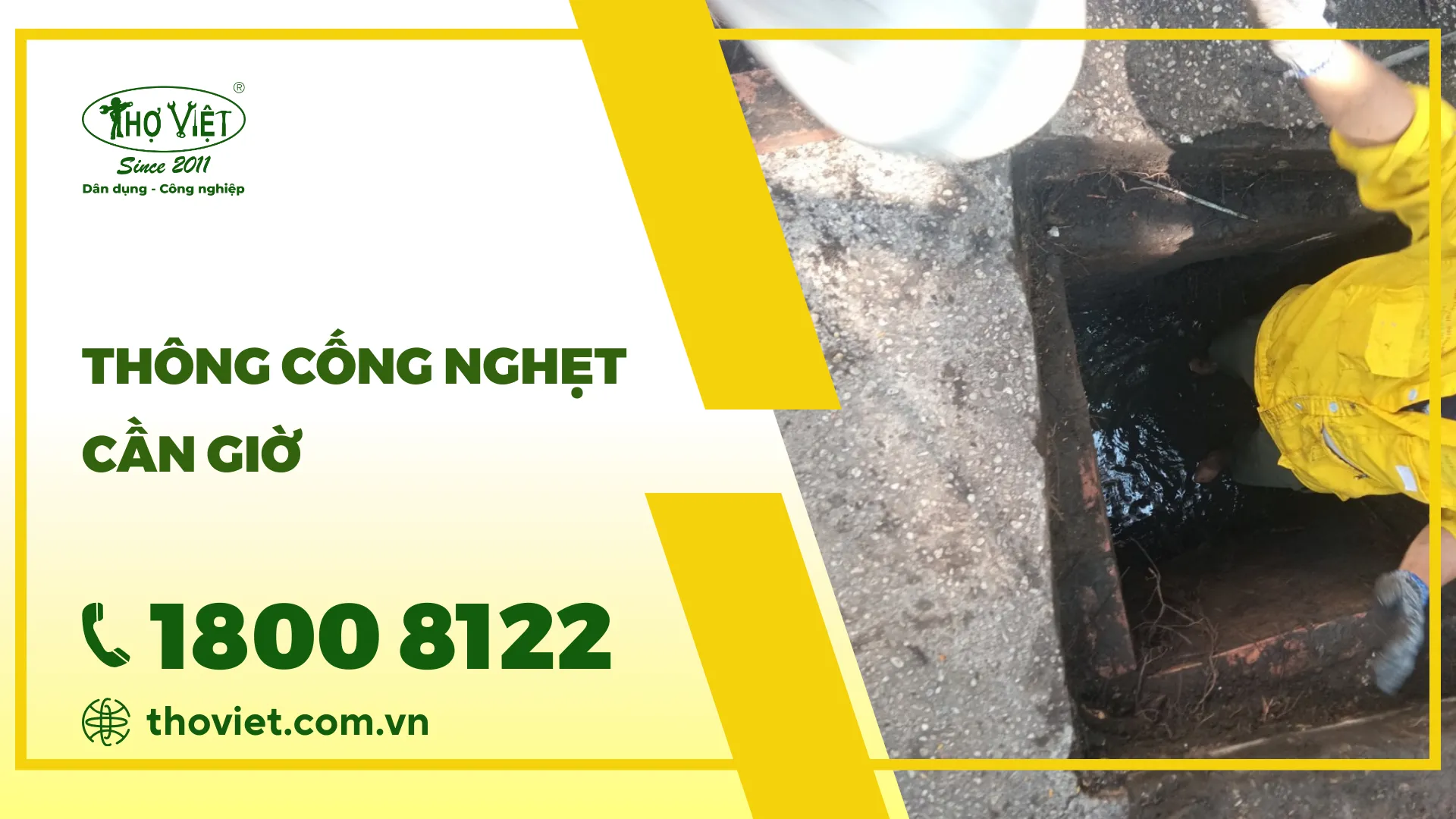 Tìm thợ thông cống nghẹt tại Cần Giờ - Gọi 1800 8122
