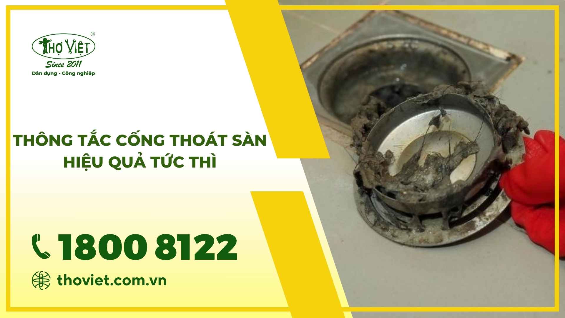 Thông tắc cống thoát sàn