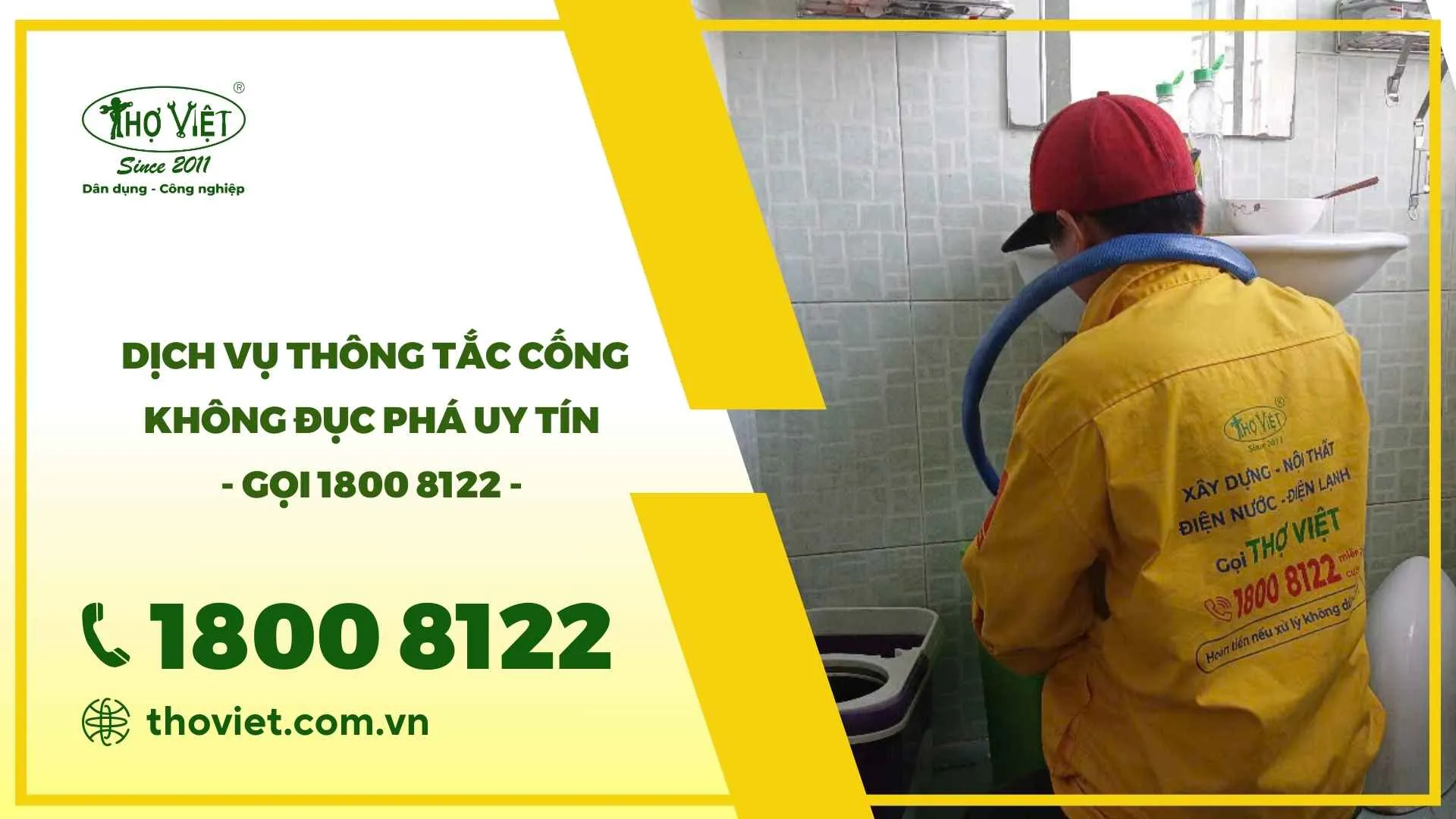 Thông tắc cống không đục phá