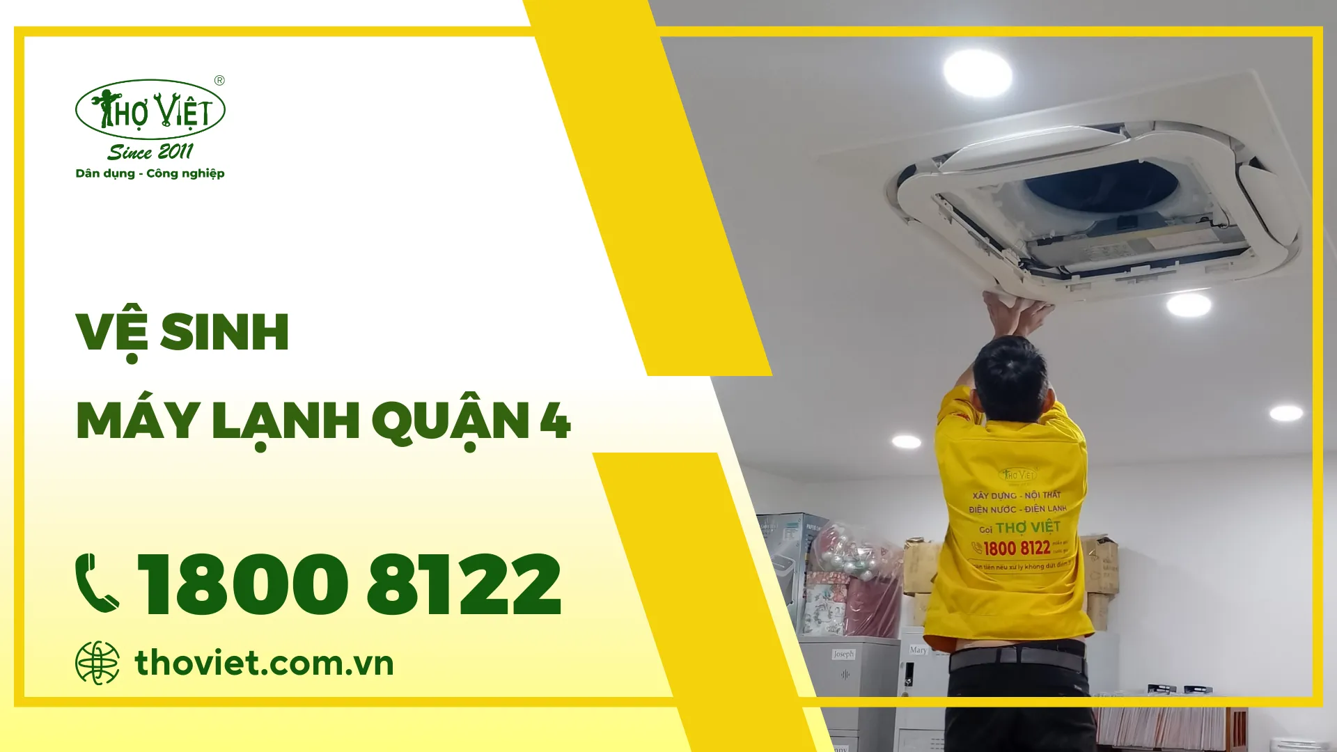 Thợ vệ sinh máy lạnh quận 4 - Gọi 1800 8122