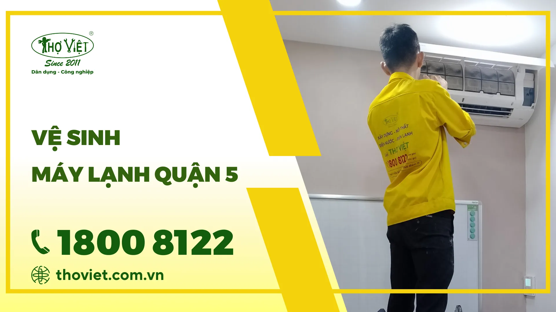 Thợ vệ sinh máy lạnh quận 5 - Gọi 1800 8122