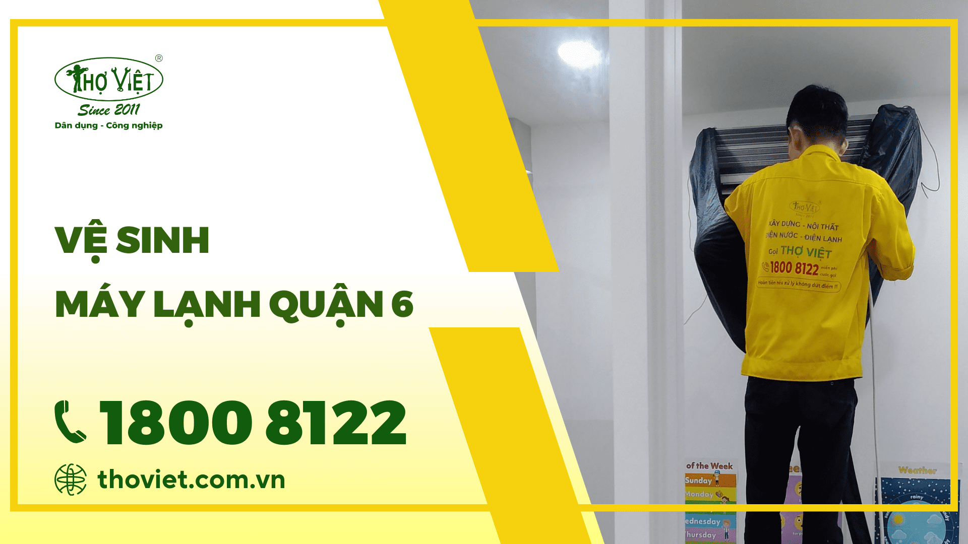 Thợ vệ sinh máy lạnh quận 6 - Gọi 1800 8122