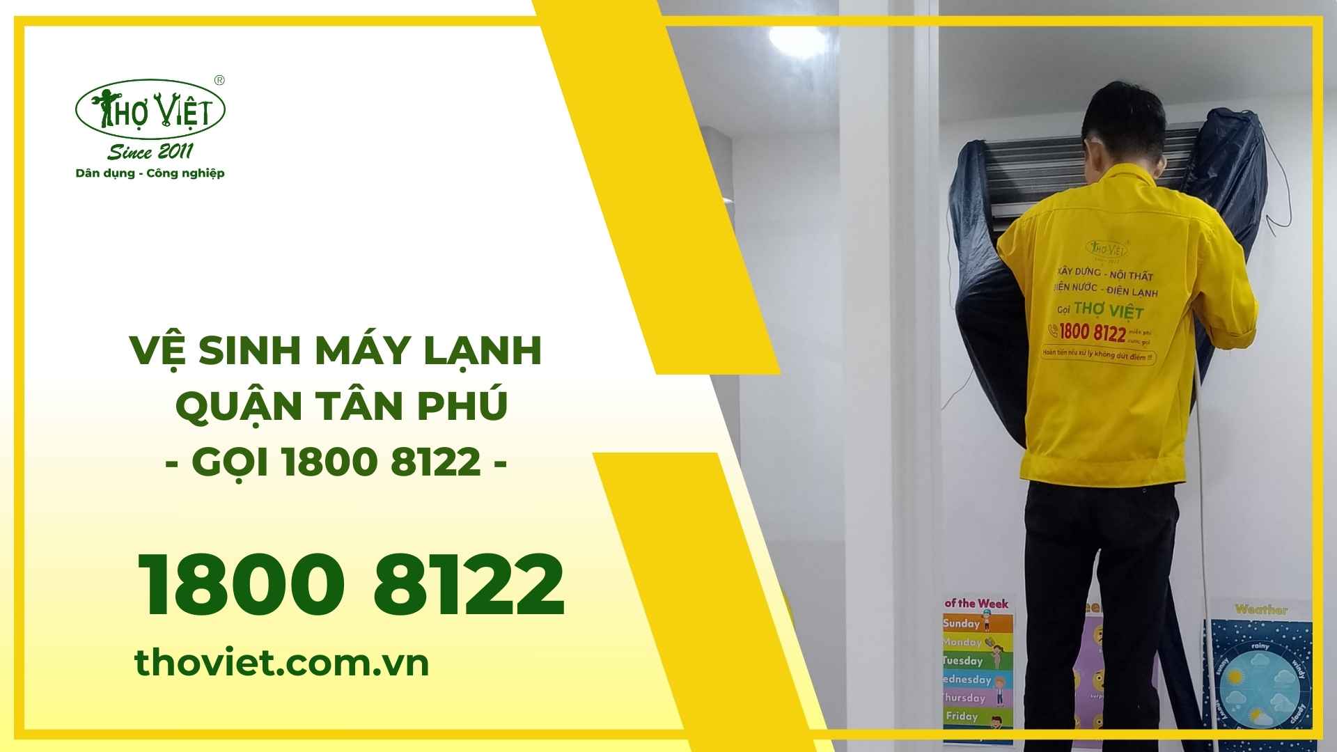 Vệ sinh máy lạnh quận Tân Phú