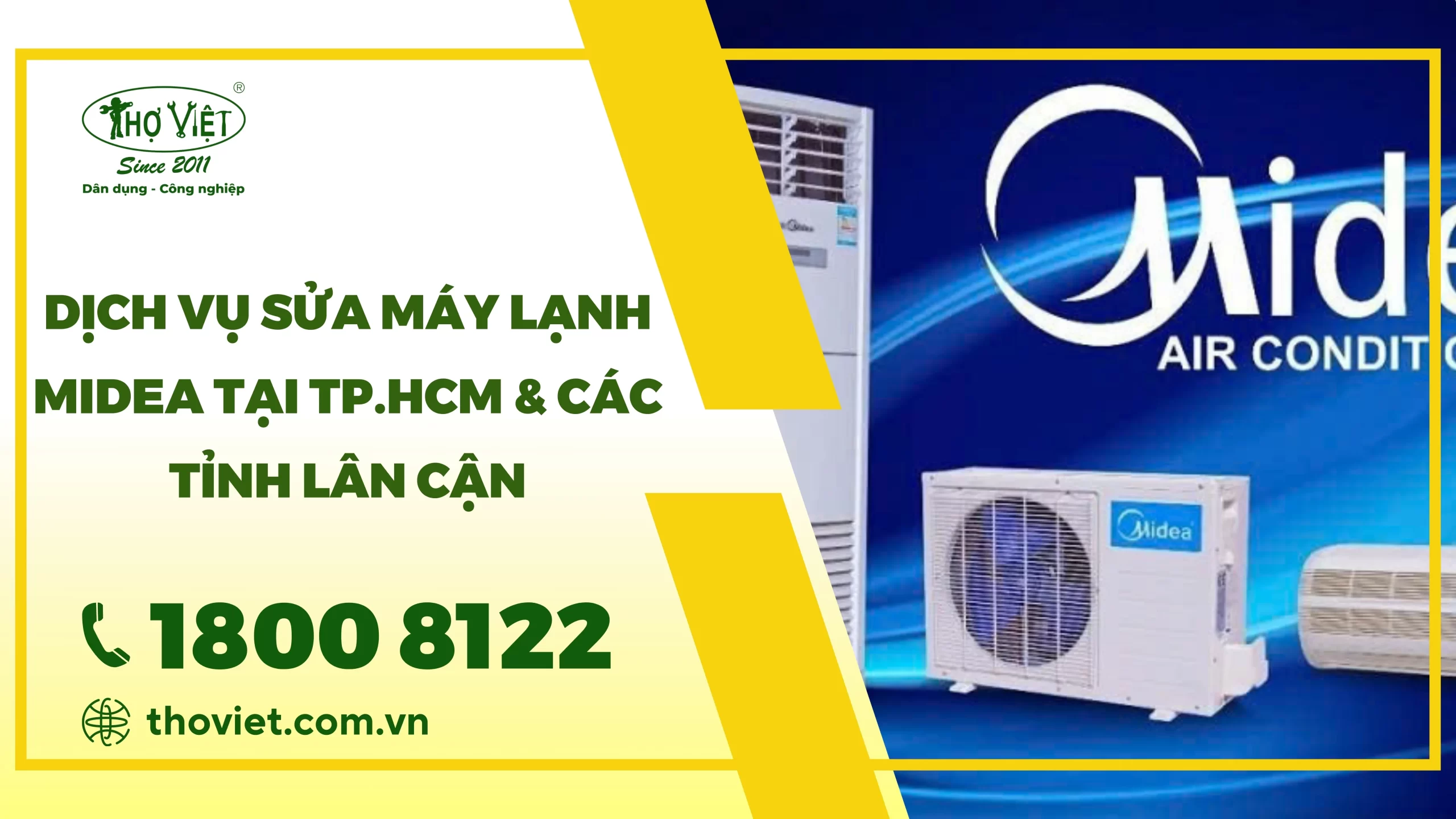 Dịch vụ sửa máy lạnh Midea tại TP.HCM & Các tỉnh lân cận