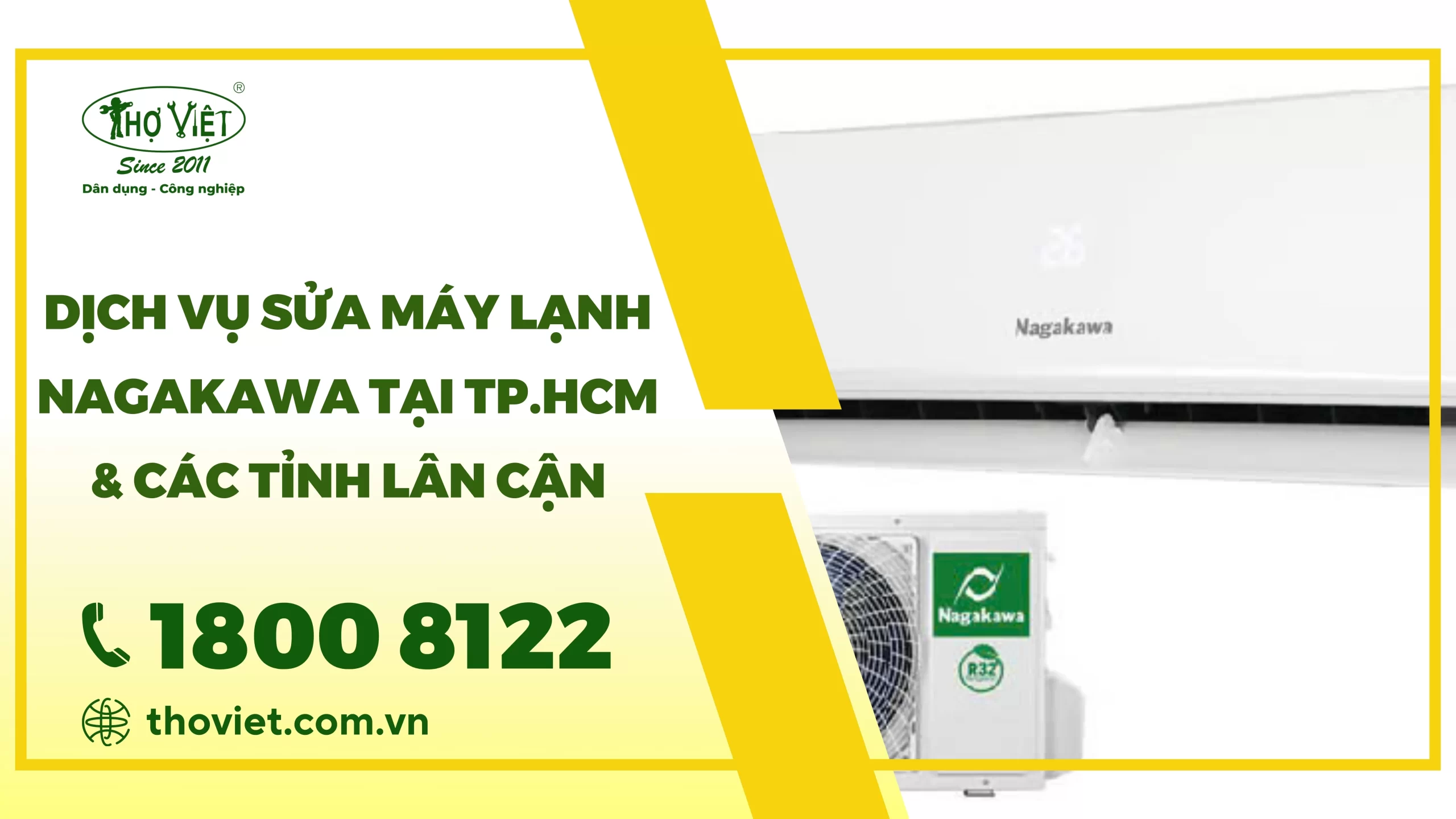 Dịch vụ sửa máy lạnh Nagakawa tại TP.HCM & Các tỉnh lân cận