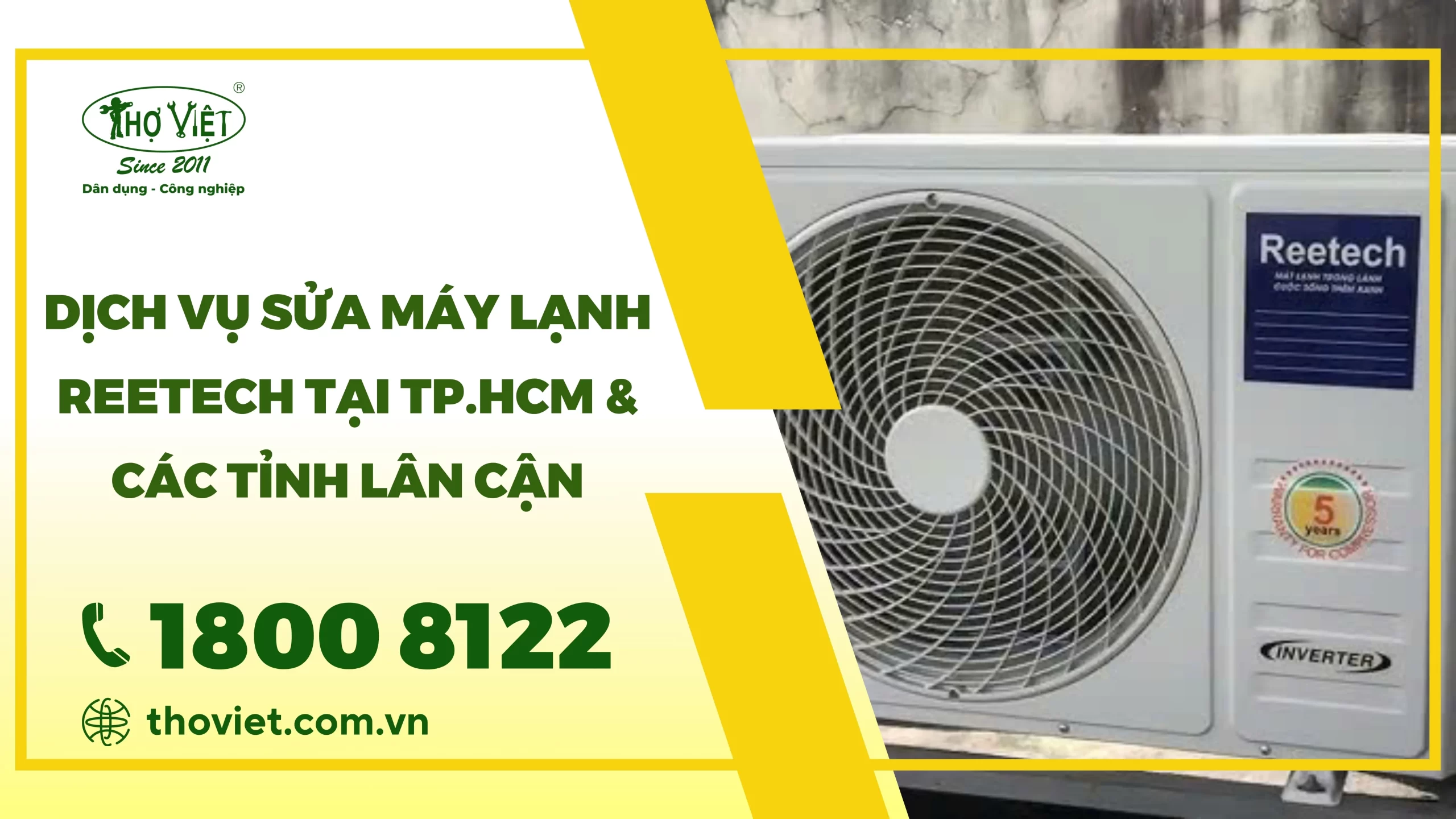 Dịch vụ sửa máy lạnh Reetech tại TP.HCM & Các tỉnh lân cận