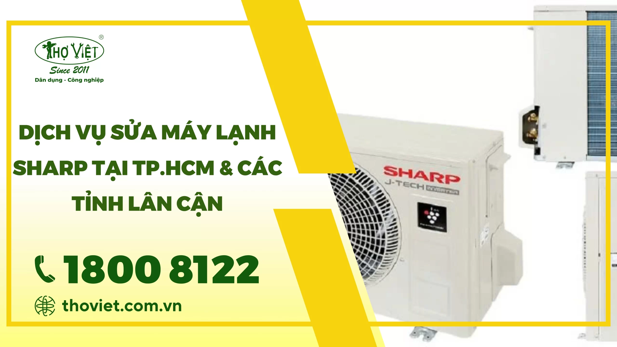 Dịch vụ sửa máy lạnh Sharp tại TP.HCM & Các tỉnh lân cận