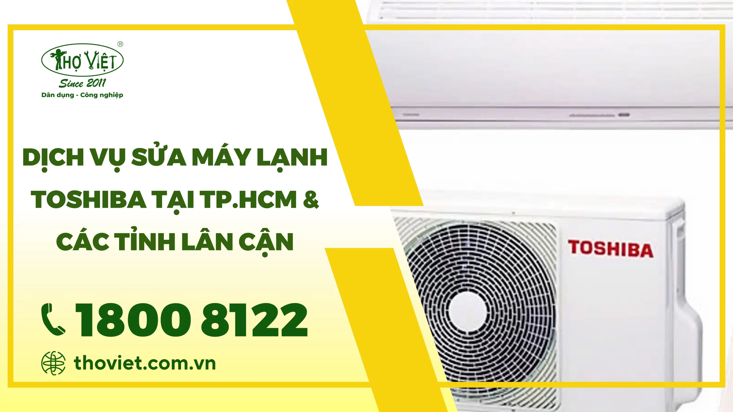 Dịch vụ sửa máy lạnh Toshiba tại TP.HCM & Các tỉnh lân cận