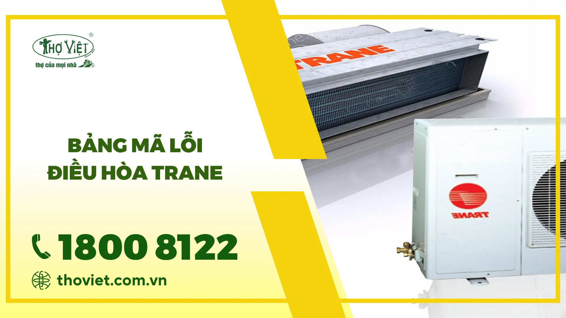 [Cập nhật] Bảng mã lỗi điều hòa Trane mới nhất [nam]