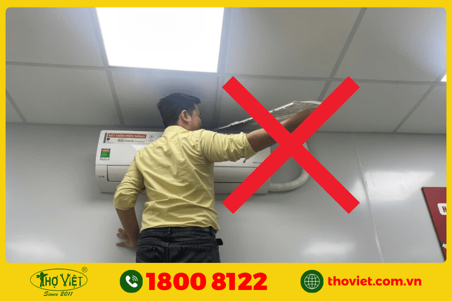 Tuyệt đối không tự ý tháo lắp điều hòa