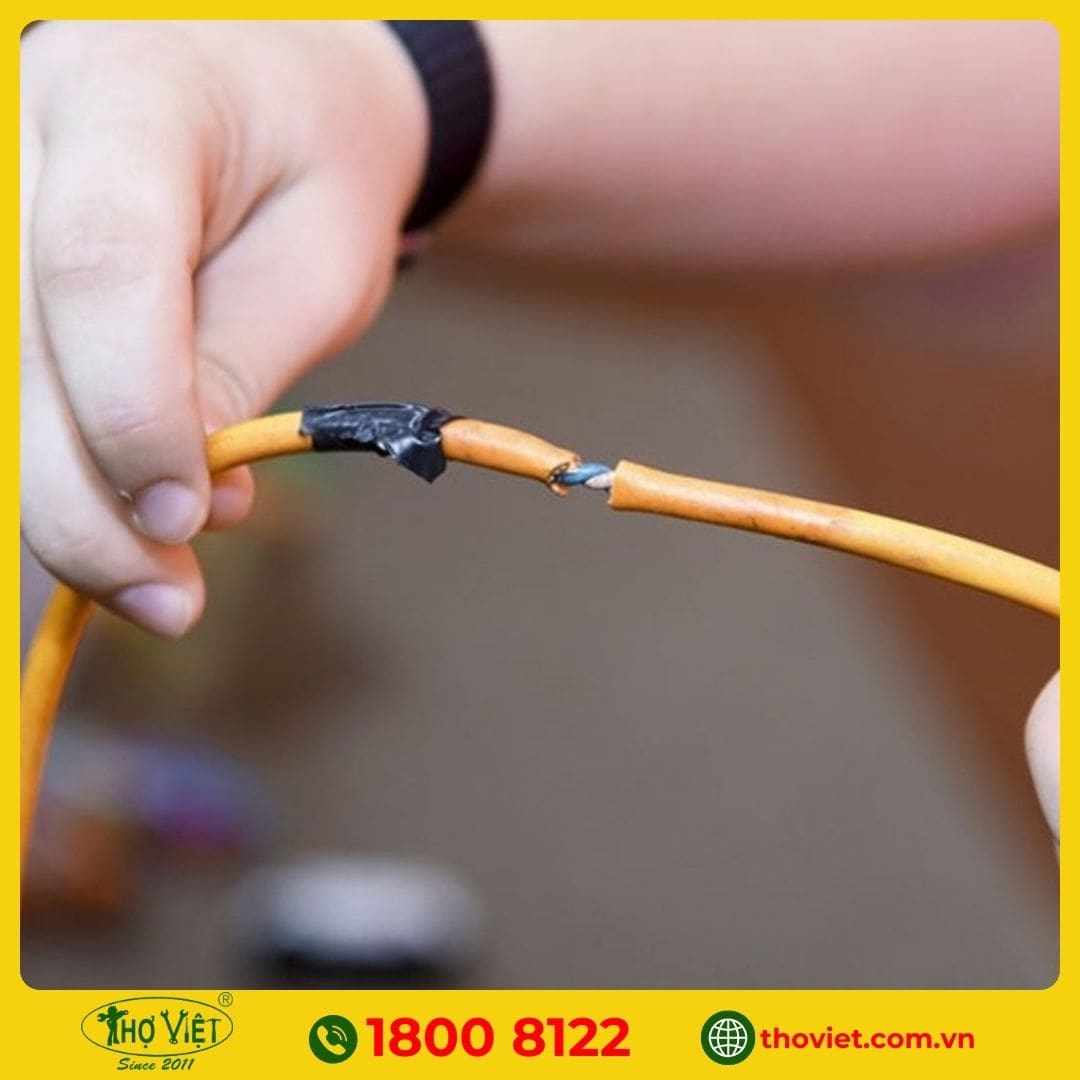 Đứt dây điện dẫn đến mất kết nối thiết bị