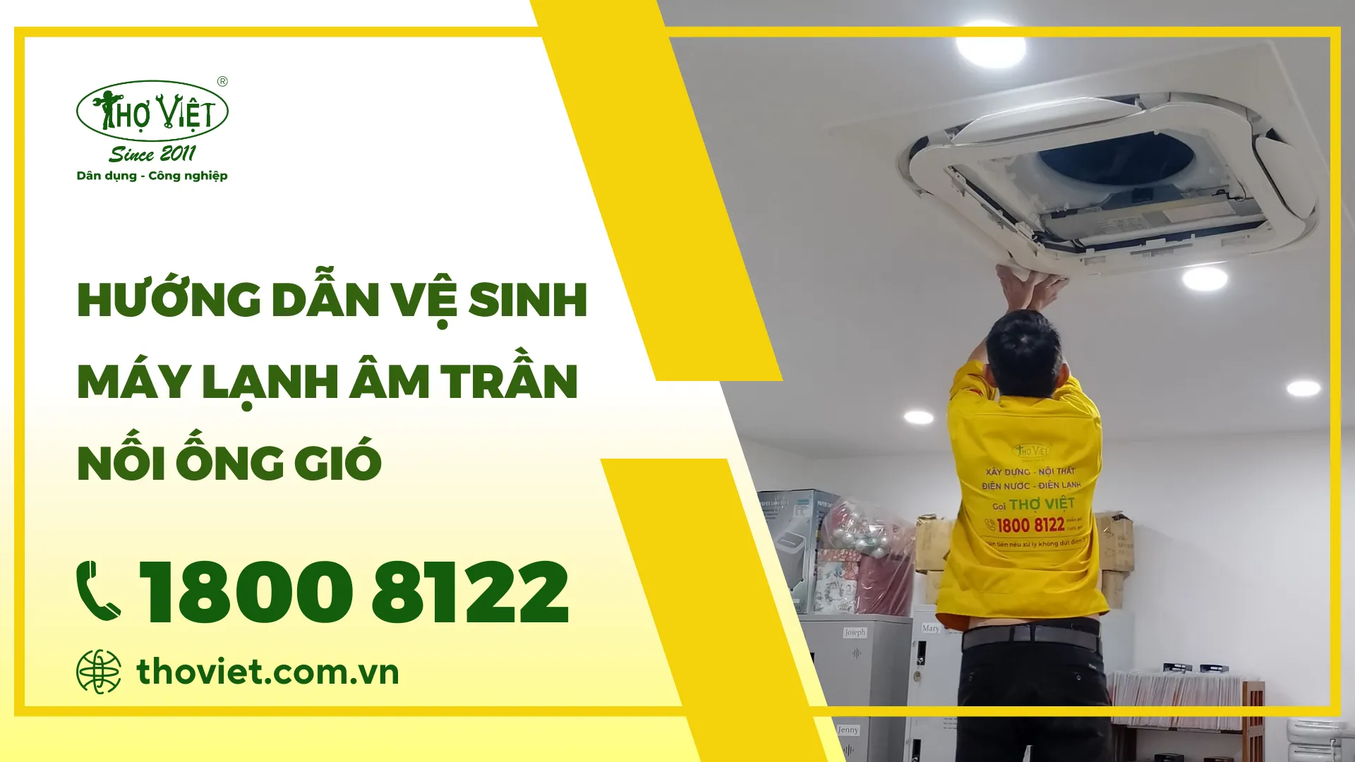Hướng dẫn vệ sinh máy lạnh âm trần nối ống gió