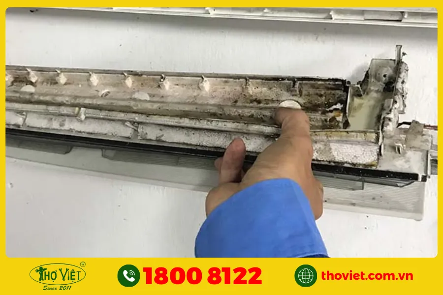 Bề mặt dàn ngưng quá bẩn