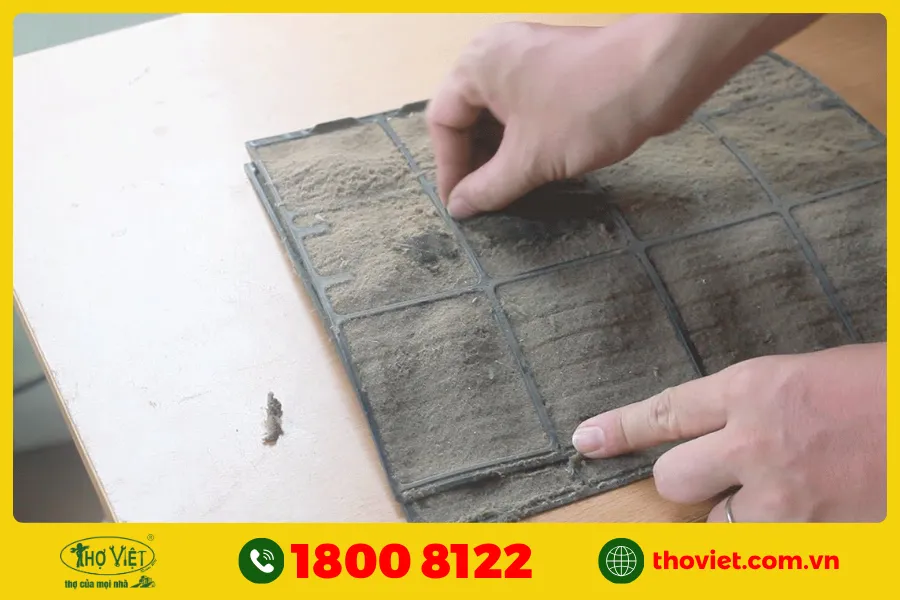 Bộ lọc bị tắc nghẽn do dầu mỡ và chất bẩn khác