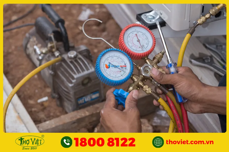 Máy bị thiếu gas, hết gas