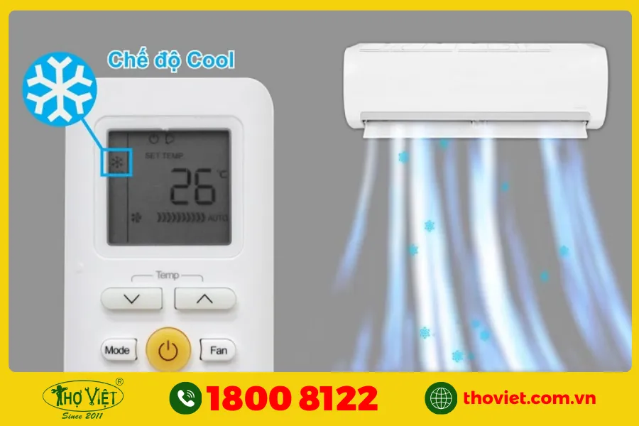 Máy lạnh không lạnh trong khi vẫn có khí thổi ra từ thân máy