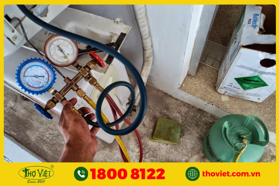 Máy lạnh bị thiếu gas