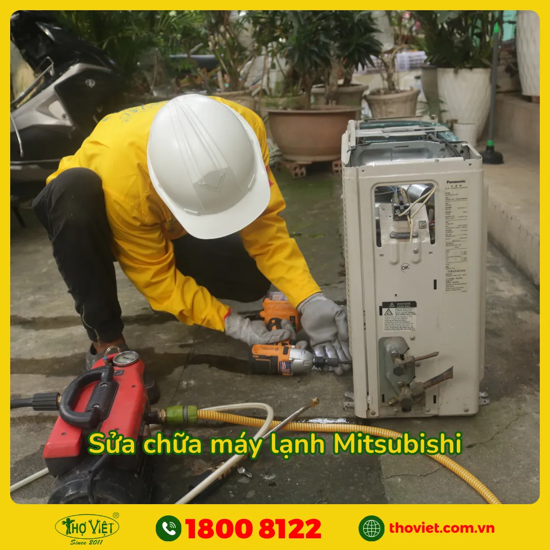 Quy trình sửa máy lạnh Mitsubishi - Thợ Việt