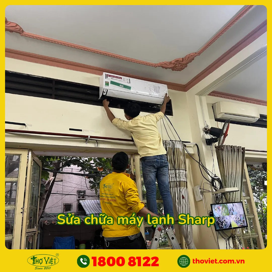Quy trình sửa máy lạnh Sharp - Thợ Việt